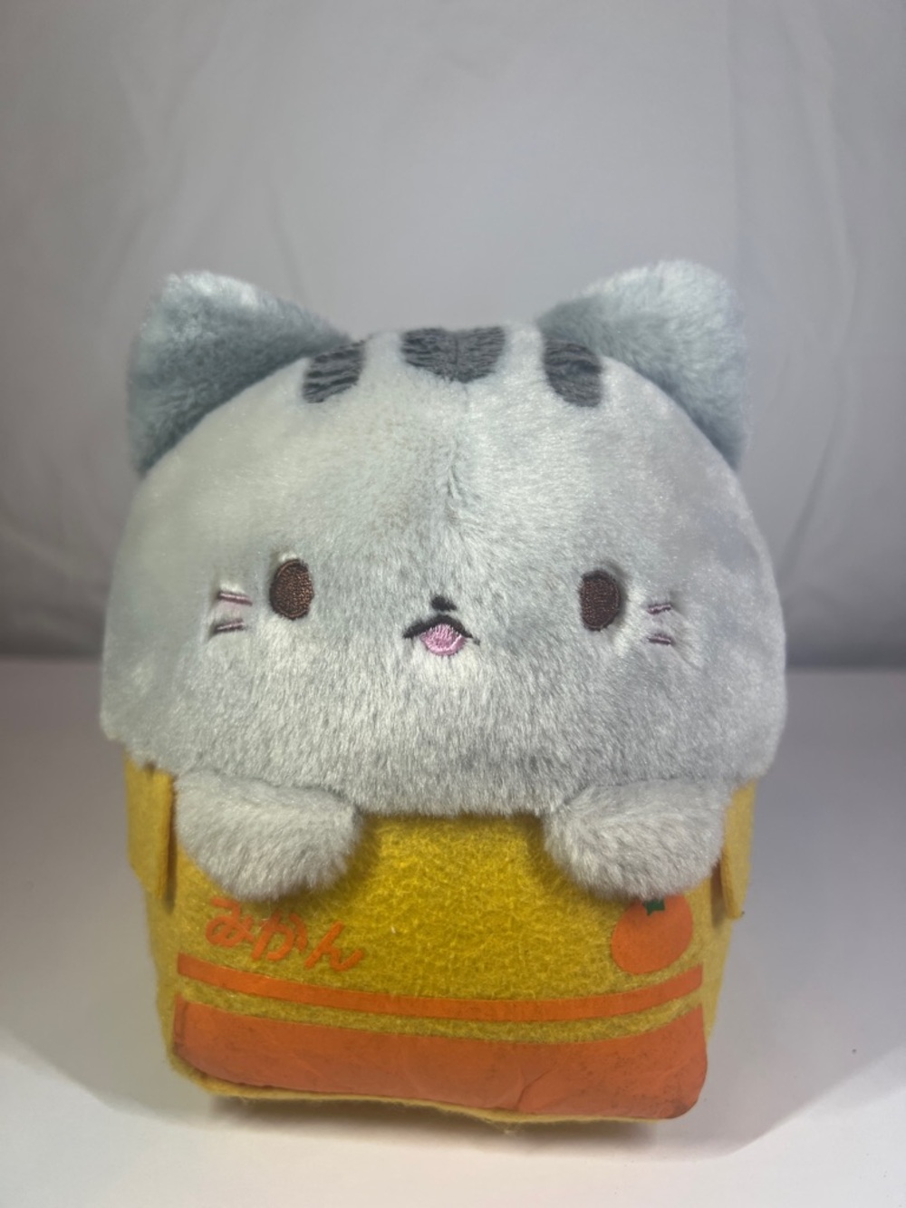 Yell’s Kawaii Cat in a Yellow Box Plush Stuffed Animal